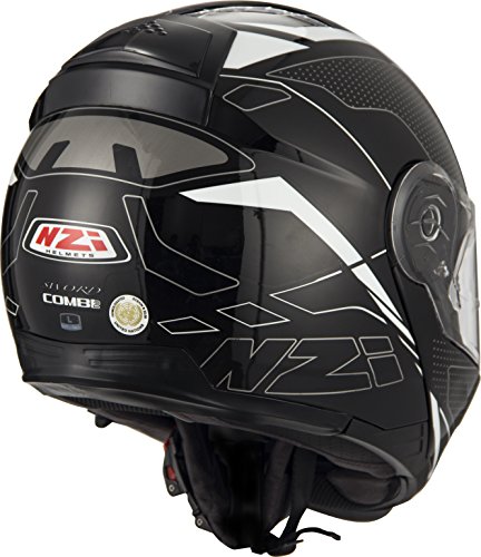 NZI Cascos Modulares, Sword Black&White, Talla XXL