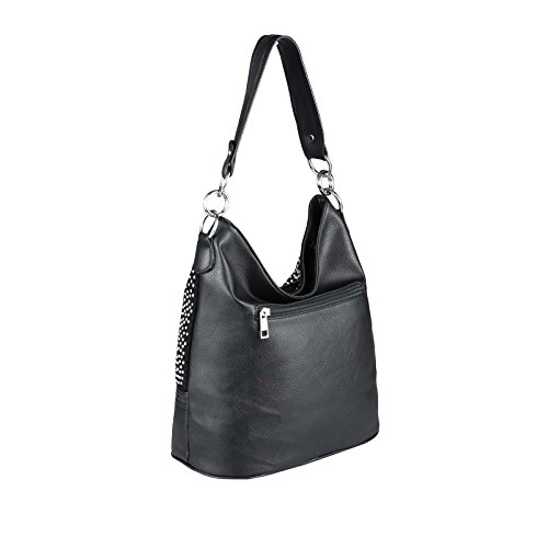 OBC Mujer CALAVERA CRÁNEOS DE LA BOLSA Diamantes de imitación & Sonnenbirlle Brillo Bolos Bolso De Compras XL Bolso tipo saco Bolso bandolera - Negro 34x29x18 cm, CA 34x29x18 cm (BxHxT )