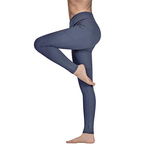 Occffy Cintura Alta Pantalón Deportivo de Mujer Leggings para Running Training Fitness Estiramiento Yoga y Pilates DS166 (Gris profundo, M)