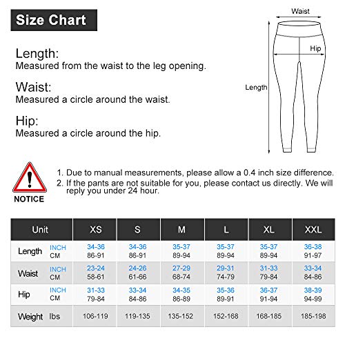 Occffy Cintura Alta Pantalón Deportivo de Mujer Leggings para Running Training Fitness Estiramiento Yoga y Pilates DS166 (Negro, L)