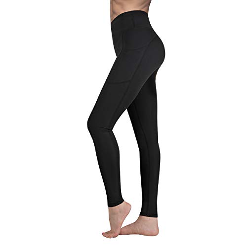 Occffy Leggings Mujer Fitness Cintura Alta Pantalones Deportivos Mallas para Running Training Estiramiento Yoga y Pilates P107 (Negro, M)