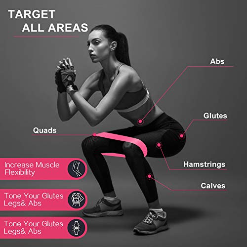 OCDAY Bandas Elasticas, Gomas Elasticas Fitness para Ejercicio en Abdomen Brazos Piernas Glúteos, 5 Cintas Elasticas Musculacion para Yoga, Fuerza, Fisioterapia, Crossfit, Pilates, Estiramientos