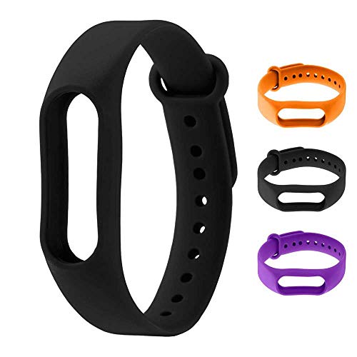 OcioDual Recambio Reemplazo de Bracalete Cinta Correa Pulsera para Pulsera Inteligente Xiaomi Mi Band 2 Negro Smartwatch