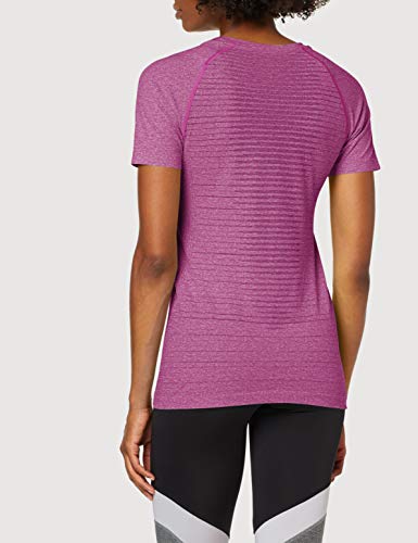 Odlo T-Shirt s/s Crew Neck Seamless Element Camiseta, Mujer, Morado Jaspeado, Large