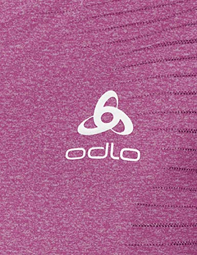 Odlo T-Shirt s/s Crew Neck Seamless Element Camiseta, Mujer, Morado Jaspeado, Large