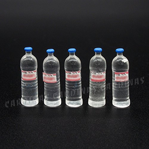 Odoria 1/12 Miniatura 5PZ Botella de Agua Bebidas Cocina Accesorio para Casa de Muñecas