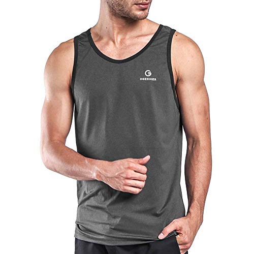 Ogeenier Hombre Deporte Camiseta sin Mangas de Secado Rápido para Running Fitness Ejercicio