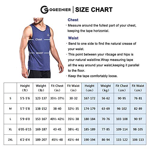 Ogeenier Hombre Deporte Camiseta sin Mangas de Secado Rápido para Running Fitness Ejercicio