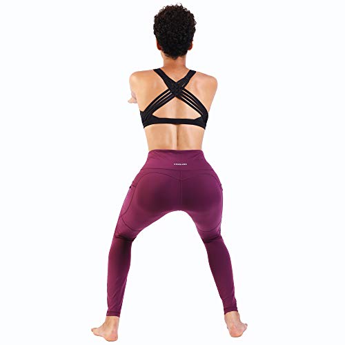 Ogeenier Pantalón Deportivo de Mujer Cintura Alta Malla Deportivas Leggings para Yoga Fitness Gimnasio Running Estiramiento Pilates