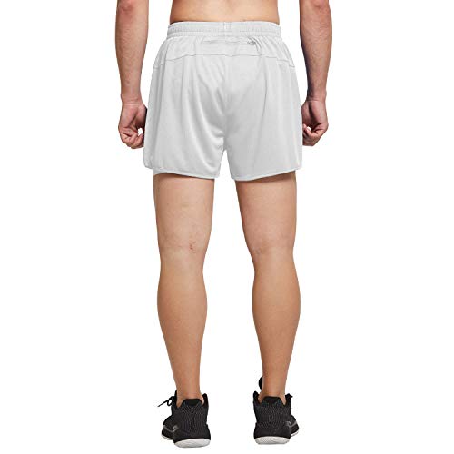 Ogeenier Pantalones Cortos Deporte Hombre, Pantalones Cortos Running 2 en 1 con Bolsillos