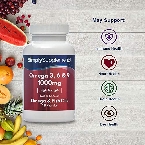 Omega 3-6-9 1000 mg - ¡Bote para 8 meses! - 240 Cápsulas - SimplySupplements