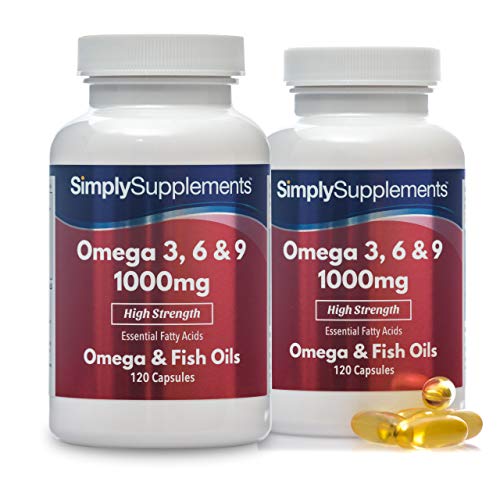 Omega 3-6-9 1000 mg - ¡Bote para 8 meses! - 240 Cápsulas - SimplySupplements