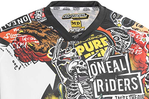 O'Neal Mayhem Crank Jersey Motocross, color Negro/Multicolor Enduro MTB Cross DH, 0023C-10 - XXL
