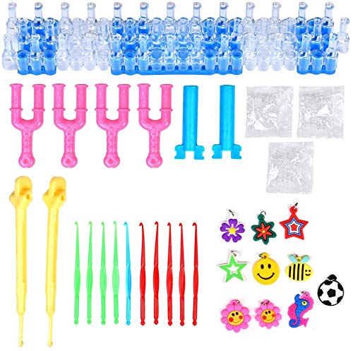 ONECK Caja Pulseras Gomas Bandas de Silicona Para Hacer Pulseras De Colores Loom Kit para Pulseras(6800 Loom Bandas)