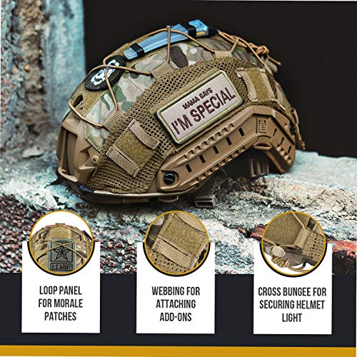 OneTigris - Funda Protectora para Casco táctico, Cubierta para Casco Militar para M/L/XL Ops de Core Fast PJ Casco