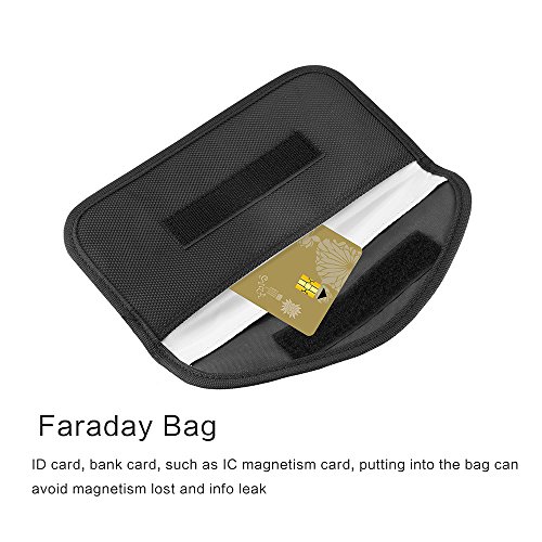 ONEVER Bolsa De Bloqueo De Señal, GPS RFID Faraday Bolsa De Protección De Jaula, Funda para Teléfono Móvil Protección De La Privacidad Y Llave De Coche Fob, Anti-rastreo Antispying (2pcs)