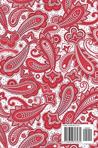 ONLINE SHOPPING LOG: Paisley Red / White Cover- Track Website/Store Purchases, Payment Method, Shipment Tracking - Logbook Notebook