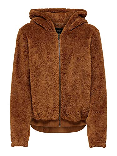 Only Onlanna Contact Sherpa Jacket Otw Chaqueta, Braun (Caramel Café Caramel Café), M para Mujer