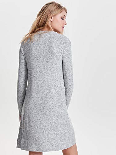 Only Onlkleo L/s Dress Knt Noos Vestido, Gris (Light Grey Melange Light Grey Melange), Medium para Mujer