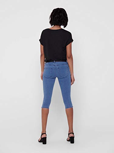 Only Onlrain Reg SK Knickers Pnt Cry5055 Noos Pantalones Cortos, Azul (Medium Blue Denim Medium Blue Denim), 38 (Talla del Fabricante: Small) para Mujer