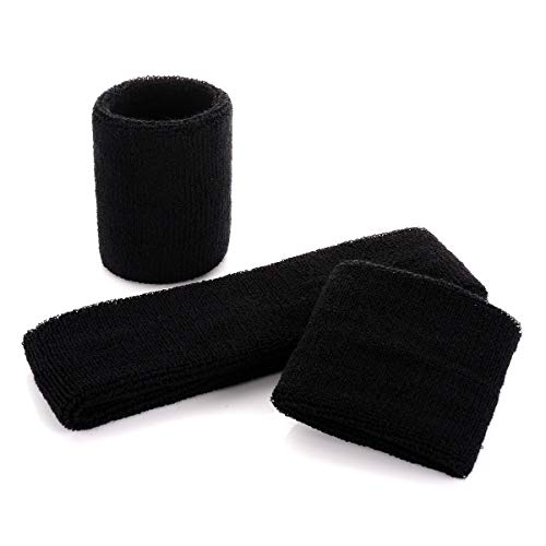 ONUPGO Set de muñequeras Deportivas Set de muñequeras con Banda de sujeción Bandas para Sudar Wristband Ejercicio atlético Baloncesto Muñequera y Bandas para la Cabeza