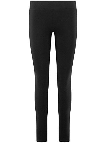 oodji Ultra Mujer Mallas Básicas de Punto, Negro, ES 36 / XS