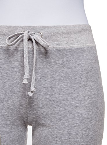 oodji Ultra Mujer Pantalones Deportivos con Cordones, Gris, ES 40 / M