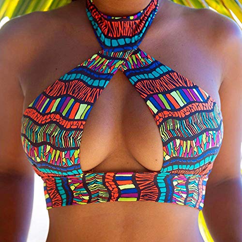 OPAKY Mujeres Sexy Bikini con Estampado de Color Conjunto Push-up Sujetador con Relleno Bikini Mujer 2019 Push up Bikini Bandeau Vendaje Brasileño Traje de Baños de Ropa de Playa