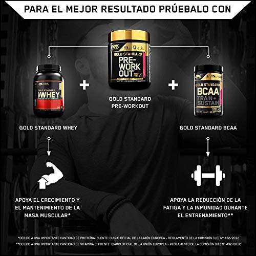 Optimum Nutrition Gold Standard Pre Workout en Polvo, Bebida Energética con Creatina Monohidratada, Beta Alanina, Cafeína y Vitamina B Complex, Sandía, 30 Porciones, 330g, Embalaje Puede Variar