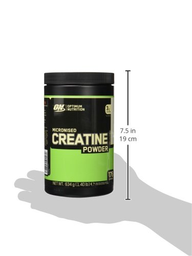 Optimum Nutrition ON Creatina Monohidrato Micronizada, Creatine en Polvo, Suplementos Deportivos para Musculacion, Sin Sabor, 176 Porciones, 634g