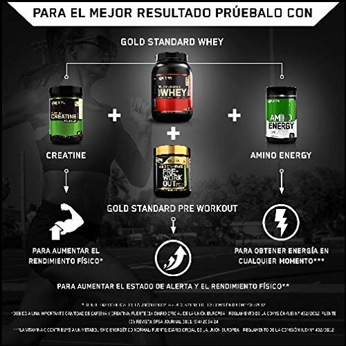 Optimum Nutrition ON Gold Standard 100% Whey Proteína en Polvo Suplementos Deportivos, Glutamina y Aminoacidos, BCAA, Fresa Deliciosa, 30 Porciones, 900 g, Embalaje Puede Variar