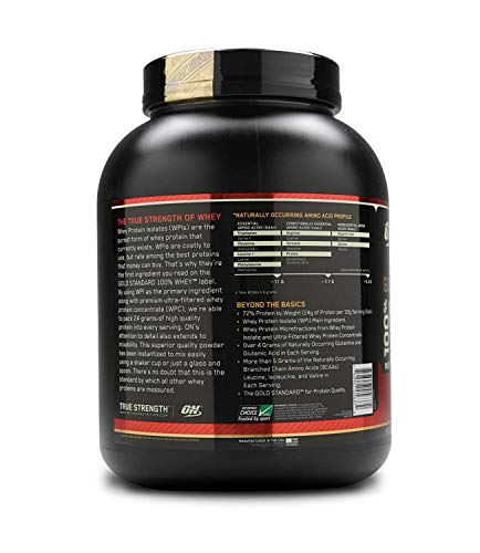 Optimum Nutrition ON Gold Standard 100% Whey Proteína en Polvo Suplementos Deportivos, Glutamina y Aminoacidos, BCAA, Galletas y Crema, 68 porciones, 2.27 kg, Embalaje puede variar