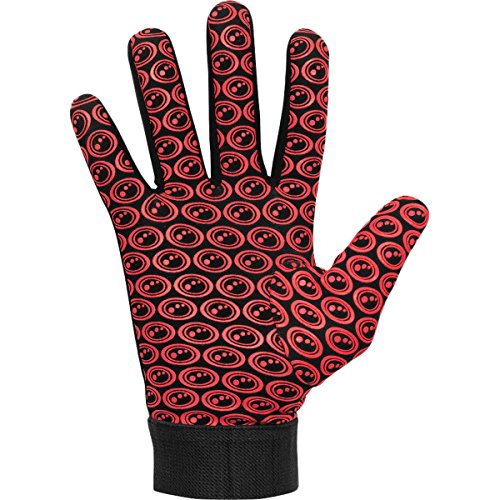 Optimum Velocity Guantes de Rugby Junior, Unisex Juventud, Negro/Rojo, 2X-Pequeño