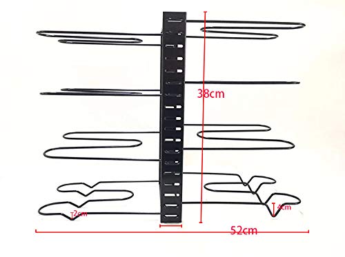 Organizador de Sartenes y Ollas con Estantes Ajustables Diseño 2020 Mejorado, Soporte con Protecciones de Silicona para Utensilios de Cocina. (con Silicona)