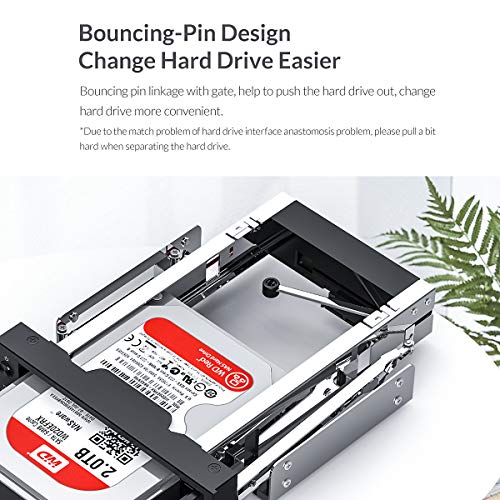 ORICO 1106SS 3.5 pulgadas a 5.25 pulgadas HDD Converter (3.5 pulgadas SATA SAS HDD Rack móvil HDD-ROM Tamaño 5.25) Soporte 5.25 "a 3.5" Montaje del adaptador de disco duro SATA Convertidor de soporte con Power Swtich control, libre de la herramienta