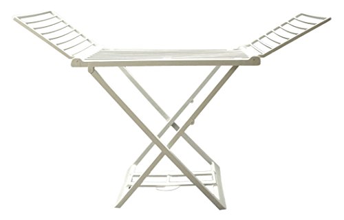 ORYX 5160550 Tendedero Plegable Resina con Alas, Blanco