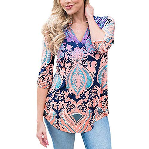 OtoñO Impresa Manga Larga Cuello Alto Camiseta Mujer Camiseta