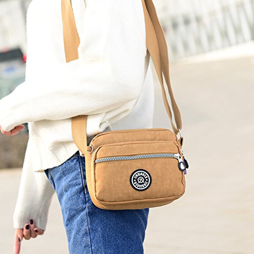 Outreo Bolsos de Mujer Bolso Bandolera Ligero Bolsas de Deporte Impermeable Moda Bolsos Casual Pequeña para Escuela Bolsas de Viaje