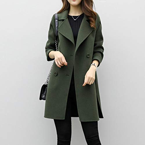 Overdose Chaqueta De Invierno para Mujer Casual Outwear Parka Cardigan Slim Coat Overcoat Invierno Abrigo