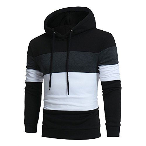 Overdose Sudadera con Capucha Larga del Remiendo De La Manga De Los Hombres Sudadera con Capucha del Mejor del Verano Sudadera con Capucha Chaqueta Outwear Abrigos Hombres Invierno Rebajas