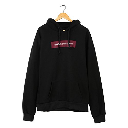 Overdose Sudadera Manga Larga para Mujer Nueva Sudadera con Capucha Mejor Venta Sudadera MáS TamañO Sudadera con Capucha Tops Blusa (6XL, Negro)