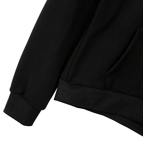 Overdose Sudadera Manga Larga para Mujer Nueva Sudadera con Capucha Mejor Venta Sudadera MáS TamañO Sudadera con Capucha Tops Blusa (6XL, Negro)