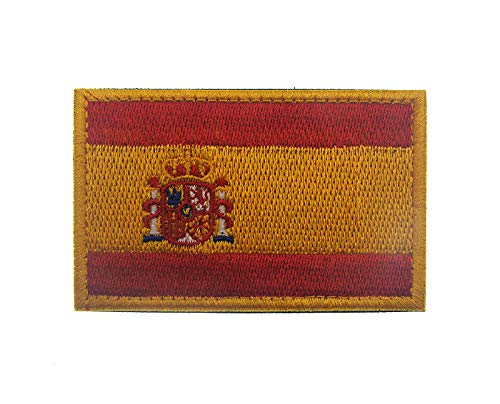 OYSTERBOY Bandera de España bordado brazalete tácticas militares de las Fuerzas Especiales de la moral de la placa de ropa de camuflaje mochila al aire libre de deportes parche (3pcs)