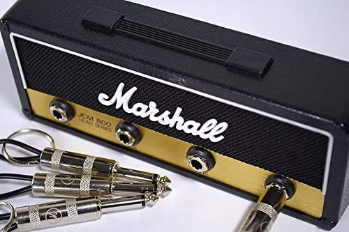 P Pluginz Marshall JCM800 Estándar Jack estante montado en la pared V2.0- amplificador de guitarra titular de la clave Incluye 4 Guitarra Plug llaveros y kit de montaje en pared