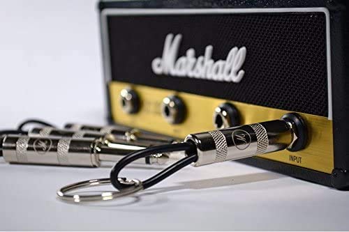 P Pluginz Marshall JCM800 Estándar Jack estante montado en la pared V2.0- amplificador de guitarra titular de la clave Incluye 4 Guitarra Plug llaveros y kit de montaje en pared