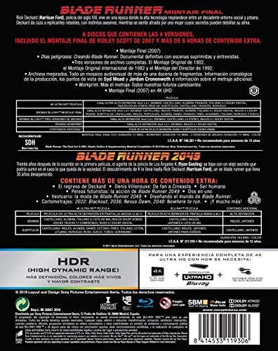 Pack: Blade Runner 2049 (4K + BD + BD Extras ) + Blade Runner (4K + 3 BD + 2 DVD Extras) [Blu-ray]