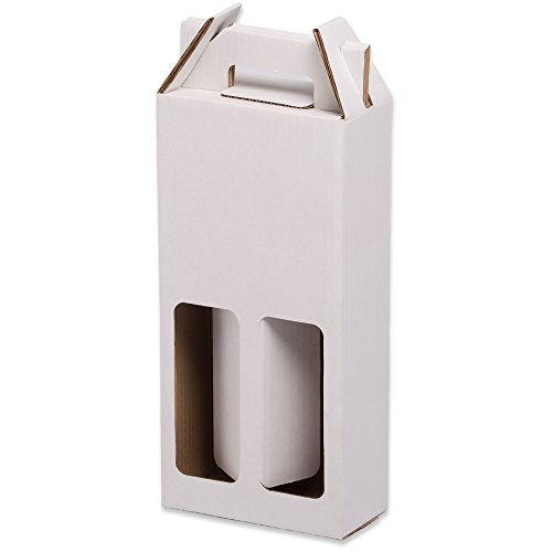 Pack de 20 Estuches para botellas de vino automontables. Caja en cartón, automontables, medida estándar. TeleCajas X20CBVB2 (x20) (para 2 botellas)