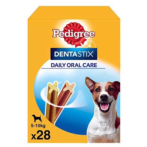 Pack de 28 Dentastix de uso diario para la limpieza dental de perros pequeños (Pack de 4)