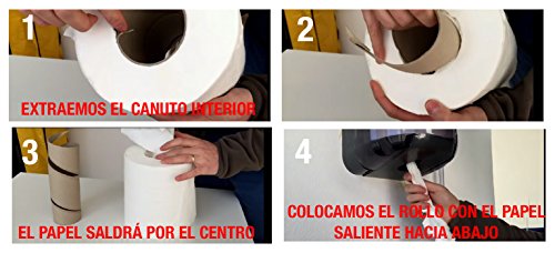 Pack de 6 rollos de papel secamanos tipo mecha 2 capas Clim Profesional®. Rollos de papel secamanos de 130 metros de papel extrablanco, suave y de doble capa laminado y precortado.