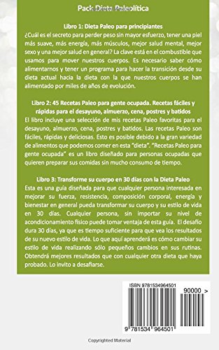 Pack Dieta Paleo 3x2: Dieta Paleo para principiantes + 45 Recetas Paleo + Transforme su cuerpo con la dieta Paleolítica: Promoción especial de la Dieta Paleolítica. 3 libros por el precio de 2.